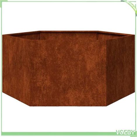 Jardinière - FAFEICY - 823676 - Acier corten - 90x90x45 cm - Sans fond (1/5)