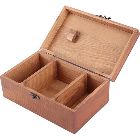 Boîte à couture en bois vintage, étui de rangement pour fil à aiguille DIY pour outils de tricot
