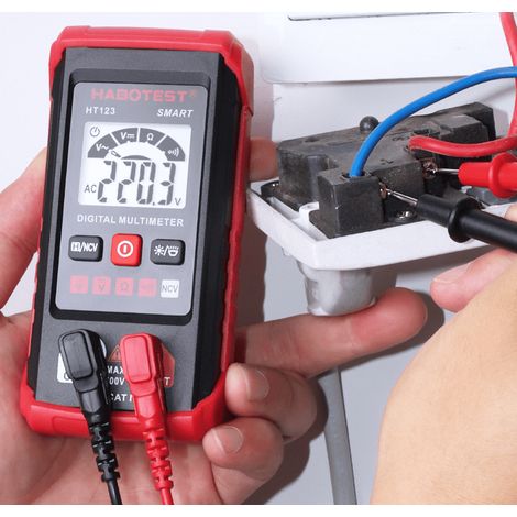 Multimetre Numerique, Testeur Electrique Comptes, Multimetre Professionnel Mesure Intelligente, Auto-Ranging Voltmetre, Mesure La Tension AC/DC (1/4)