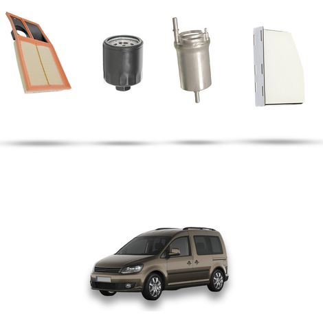 Kit tagliando 4 filtri compatibile con Vw Caddy III (2c) 1.4 59kw Dal 2006 (1/5)