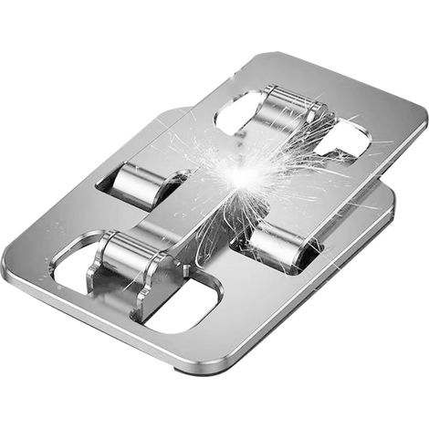 Support de téléphone portable pliable à angle réglable, support de bureau pour tablette, idéal pour la maison, les voyages et le bureau (argenté). (1/5)