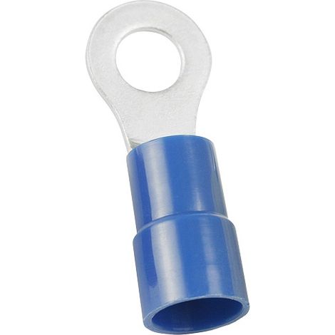 Cosses à œillet RS PRO, Isolé, Bleu, 2.5mm², 5.3mm, 8.5mm