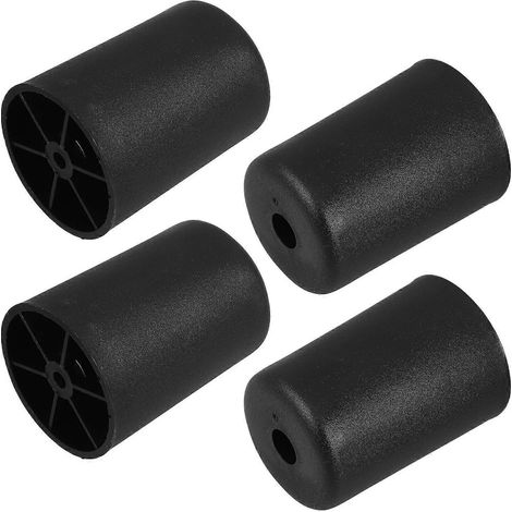 Quatre pieds de meubles en plastique : pieds de table ronds et fuselés, pieds de canapé noirs, interchangeables pour canapés, coiffeuses, armoires, chaises, lits et tables basses. (1/5)
