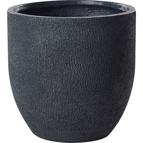 Maceta de mezcla de arcilla gris grafito 46 cm fibra arcilla resistente Kannia (1/5)