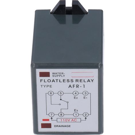 Contrôleur de niveau de liquide, relais sans flotteur, capacité de contact élevée, interrupteur de niveau d'eau, 110 V CA, AFR-1 (1/5)