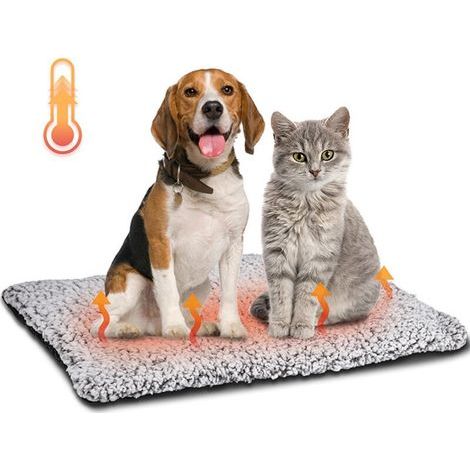[JAMAIS UTILISÉ] Couverture chauffante pour animaux de compagnie, lit de couchage thermique pour chats et chiens, couverture chaude antidérapante, 115 x 70 cm (1/4)