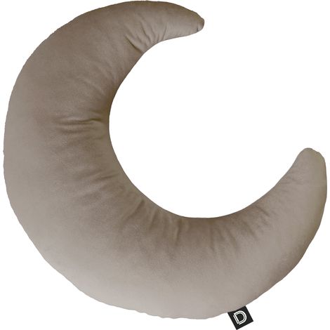 Coussin lune en velours VE2282 sable