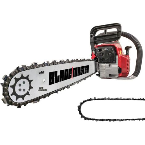 Tronçonneuse thermique 65cc 3,9cv 50cm avec kit de protections et 1 chaîne extra - BLADEMASTER DE POWERGROUND
