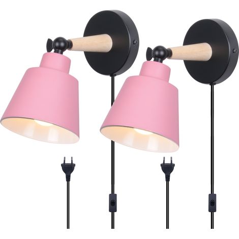 2Pcs Industrielle E27 Wandleuchte Metall Retro Stil für Innen Beleuchtung Küche Wohnzimmer Wandlampe