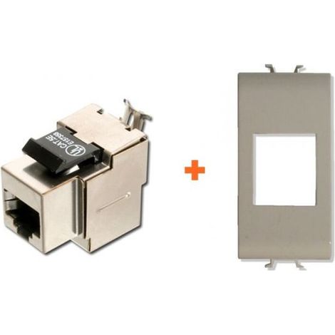 Keystone presa di rete rj45 cat.5e stp compatibile Gewiss Chorus bianco bianca
