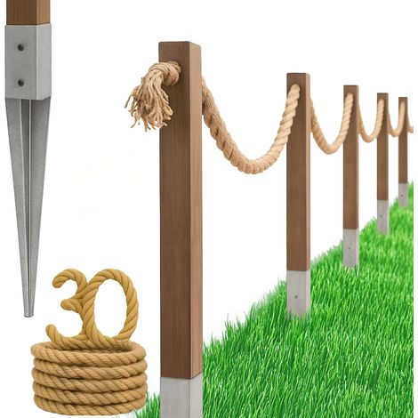 Cloture Bogateco Corde de Jute 30 m avec Kit de Montage Inclus (1/5)