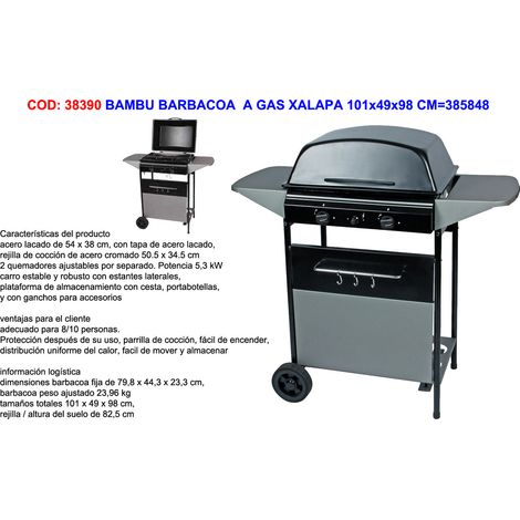 Barbecue à Gaz Bambu Xalapa 101x49x98 cm
