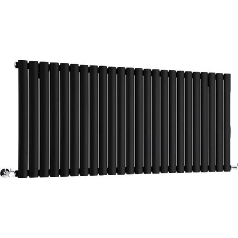 Hudson Reed Vitality – Radiateur Design Horizontal – Noir – 63.5 x 141.6cm (1/5)