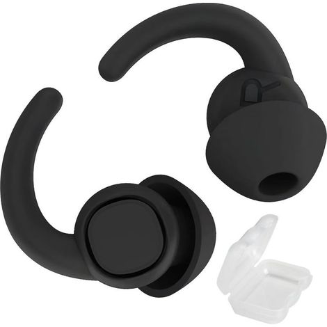 Bouchons d’Oreilles pour Dormir Anti-bruit de 36 dB, Ear Plugs en Silicone Réutilisable et Lavable, Matériau doux pour la peau, Confortable à Porter, pour Protection Auditive (1/5)