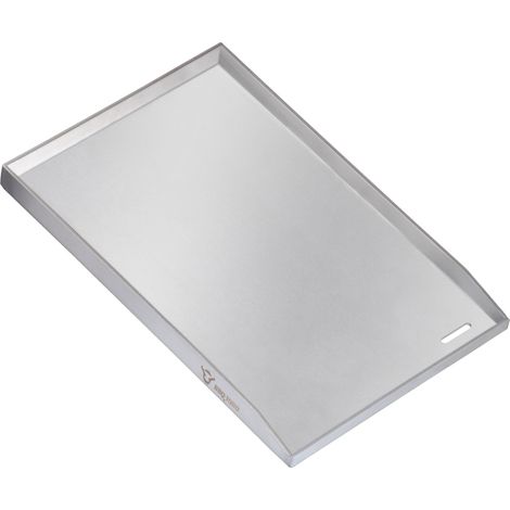Bbq-Toro – Plaque de cuisson en acier inoxydable 30 x 45 cm – Épaisseur 4 mm – Écoulement pour éliminer graisse – Compatible barbecues gaz et charbon