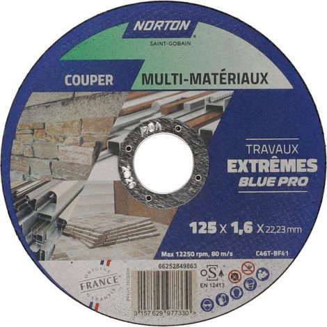 Disque Tronçonner Multi-matériaux Norton Coupe Rapide Et Précise, Tous Matériaux - Norton