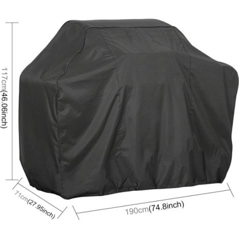 Grillabdeckung 190x70x117 cm - Wind- und regendicht (1/5)