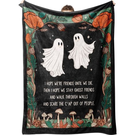 SteadStyle „Geist“-Decke für Freunde, lustiges Geschenk für den besten Freund, Geburtstags-, Weihnachts- oder Halloweengeschenk, 152 x 127 cm. (1/5)