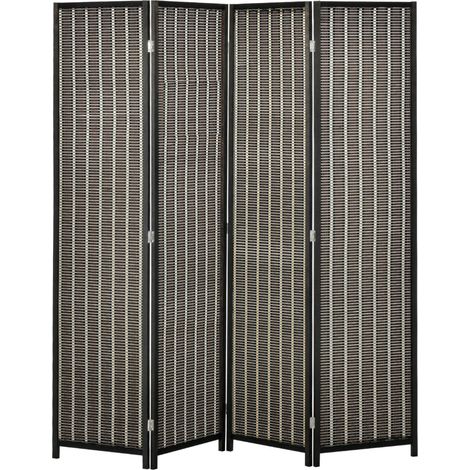 CHICFURN Paravento 4 pannelli 180 x 180 cm in bambù marrone pieghevole (1/5)