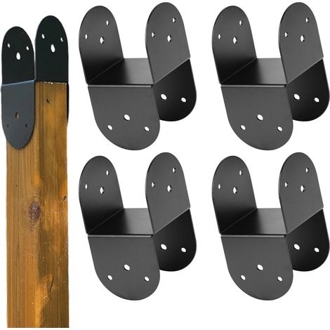 Supports de Pergola Support Étanche Robuste Support de Fixation de Poutre de Toit en Bois - Lot de 4 pour intérieur jardin cour clôture terrasse toit tonnelle portail (1/5)