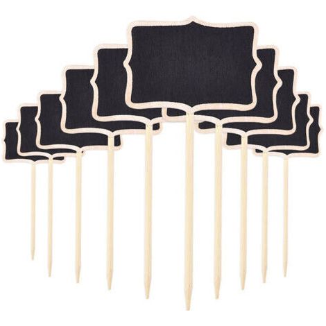 20 pcs Étiquettes de Plantes en Bois, Mini Étiquettes de Plantes Tableau Noir, pour Plante d'Intérieur Jardin Potager Balcon Décoration de Jardin d'Herbes