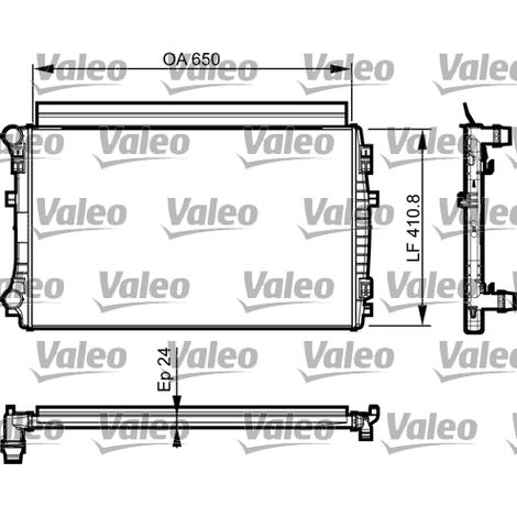 Radiateur, refroidissement du moteur Valeo 735558 AUDI 5Q0121251EM 5Q0121251ER