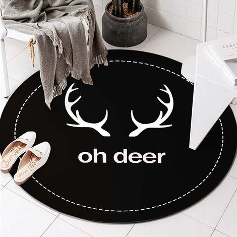 Tapis rond antidérapant pour bureau, chambre ou salon – 80 cm de diamètre – idéal sous fauteuil, table basse, lit ou bureau d’enfant – design élégant et sécurisé