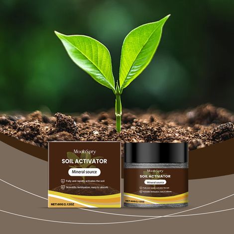 Activateur de sol pour ameublir la terre, enrichir le sol en nutriments et apporter des oligo-éléments. Engrais pour plantes – 60 g (1/5)