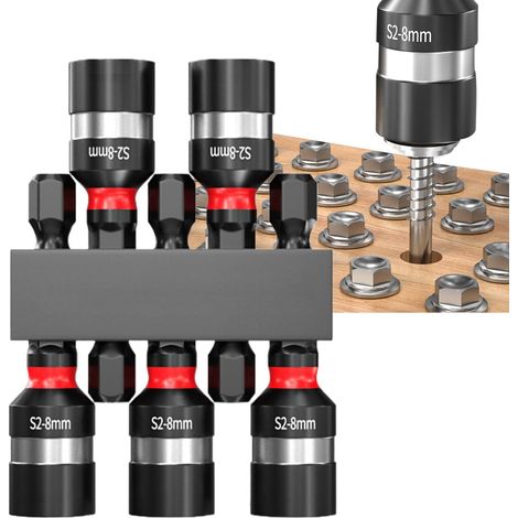 Jeu de douilles magnétiques - lot de 5 clés à douille hexagonales pour (1/5)