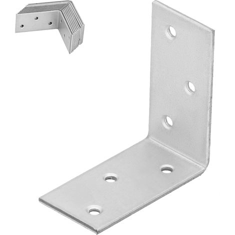 KOTARBAU® Winkelverbinder für Zimmererarbeiten, Edelstahl, verzinkt, 50 x 50 x 25 mm, 12er-Set