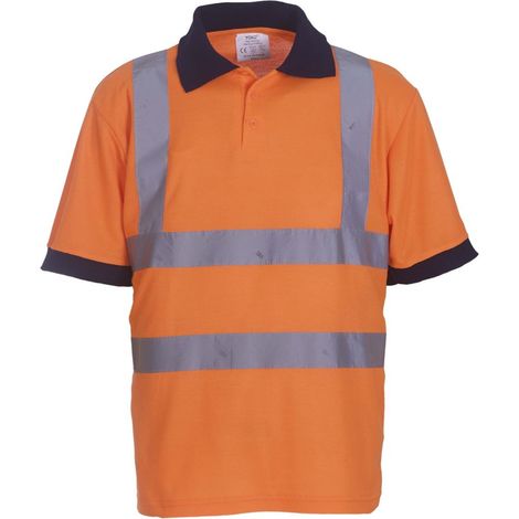Polo alta visibilità Yoko HI VIZ manica corta Arancione fluorescente XXL (1/2)