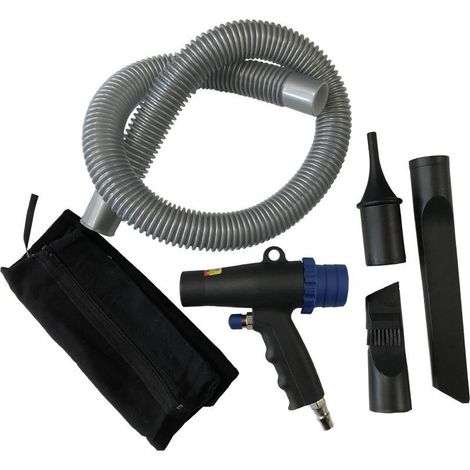 Kit D'aspirateur Pneumatique pour Pistolet Souffleur-aspirateur à Air - Pistolet Souffleur-aspirateur à Double Fonction, Pistolet Souffleur-aspirateur à Aspiration D'air, y Compris Sacs, (1/4)