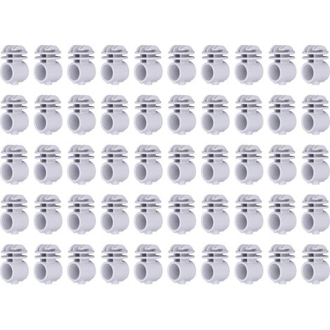 50 Pcs/set 2.1CM Insulator Screws Pulse Grid System Accessories for Electronic Fence Bearing Rod Gray