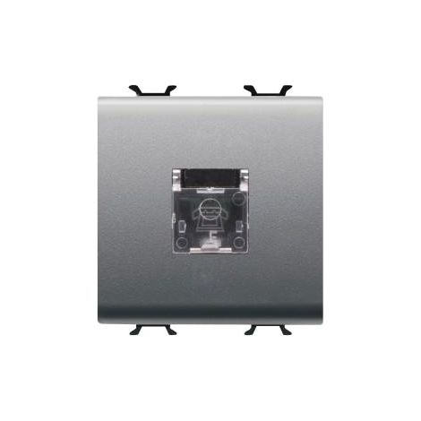CONNETTORE TELEFONICO RJ11 2M TITANIO GEWISS GW14409
