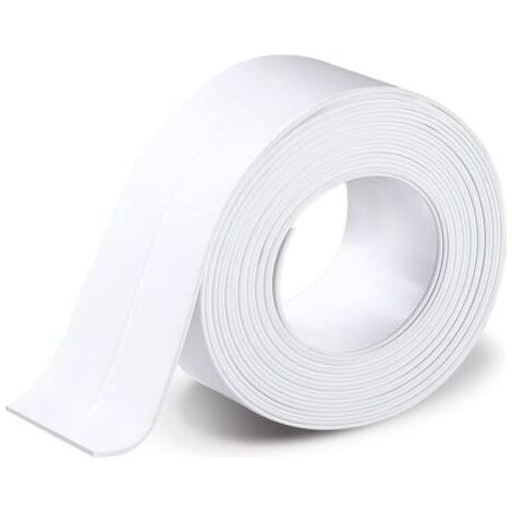 Bande d'étanchéité pour salle de bain, cuisine, douche, accessoires blanc,taille : 3,2 m x 3,8 cm (1/4)