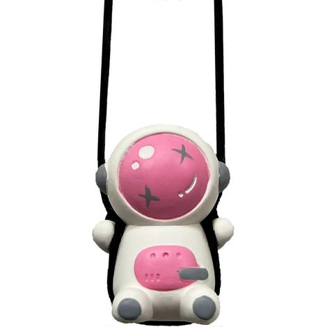 Décoration de voiture astronaute balançoire, accessoire intérieur de voiture mignon et amusant (rose) (1/5)