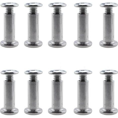 Vis à tête fraisée hexagonale M6 et rondelles de recouvrement, 25 mm, lot de 10, adaptées aux panneaux et plans de travail de meubles de cuisine. (1/5)
