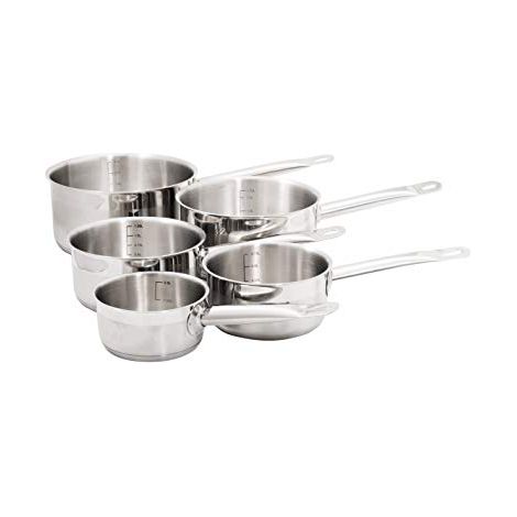 BAUMALU Série 5 casseroles inox Gastronomie 12 a 20 cm - Tous feux dont induction