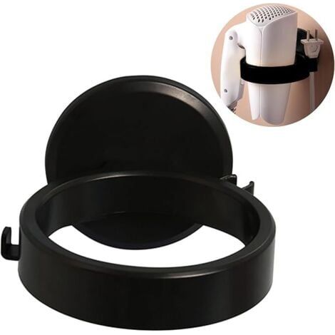 1PCS (Noir) Support Seche Cheveux,Porte Seche Cheveux,Porte Seche Cheveux Mural,Porte Seche Cheveux sans Percage,Support de Sèche-Cheveux Autocollant sans Percer,pour Salle de Bain Et Toilettes (1/5)