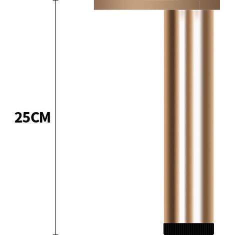 TAISHENGDA-Pieds de meuble réglables en aluminium, pieds pour meuble cuisine salle de bain hauteur 25 cm,paquet de 4 pièces (1/5)