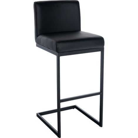Sgabello da bar Hopewell in similpelle nero