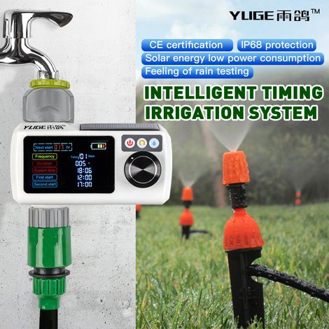 Minuterie irrigation solaire programmable IP68 – Arrosage automatique pour robinet de jardin