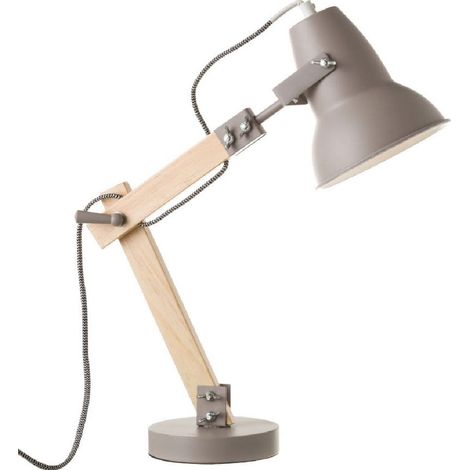 Lampe en bois et métal 43 cm (1/5)