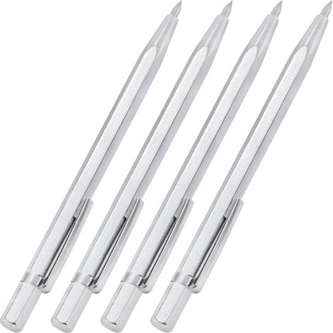 Wolframkarbid-Markierspitzen, Metallmarkierstifte, Legierungsgravurstifte für Keramik-/Metall-/Glasplatten, 4 Stück, Markierlehre (1/4)