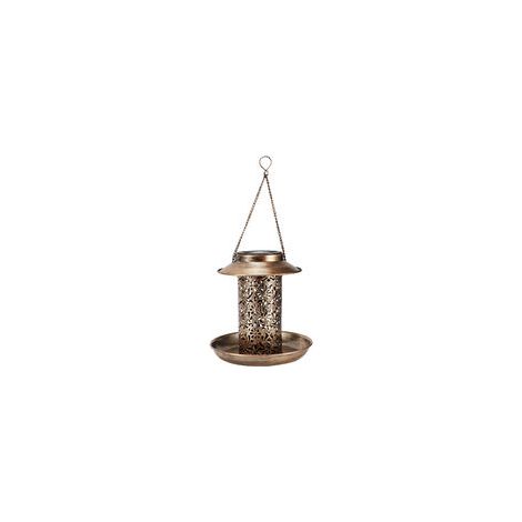 EASYCOMFORT Mangeoire à oiseaux solaire Lampe de jardin à énergie solaire Portable suspendu évider lampe de cour (1/5)