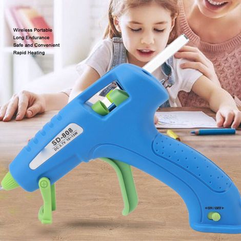 Pistolet à colle chaude 10-15W sans fil USB Rechargeable pistolet à colle thermofusible Mini pistolet à colle à chauffage rapide pour les enfants (1/5)
