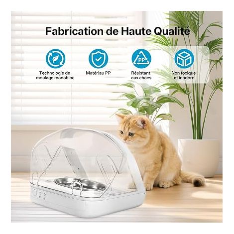 Couvercle arrière et housse RFID Distributeur de Nourriture à Puce électronique pour Animaux de Compagnie, empêche Les Autres Animaux de Voler la Nourriture derrière Le Distributeur (1/4)
