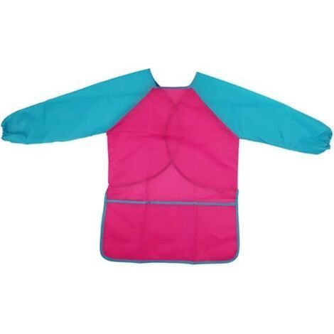 Tablier à manches longues pour enfants, 4 pièces, tablier à Smock pour enfants, tablier d'alimentation pour enfants, tablier de peinture pour enfants (1/5)