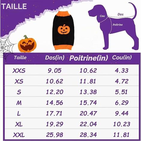 Dog Sweater Knitted Pumpkin Costume for Small Medium Large Dogs Cats Party Outfits Black M (1/2)