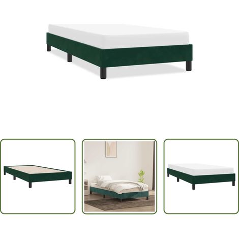 Samt - Bettgestell ohne Matratze Dunkelgrün 80x220 cm Samt (1/5)
